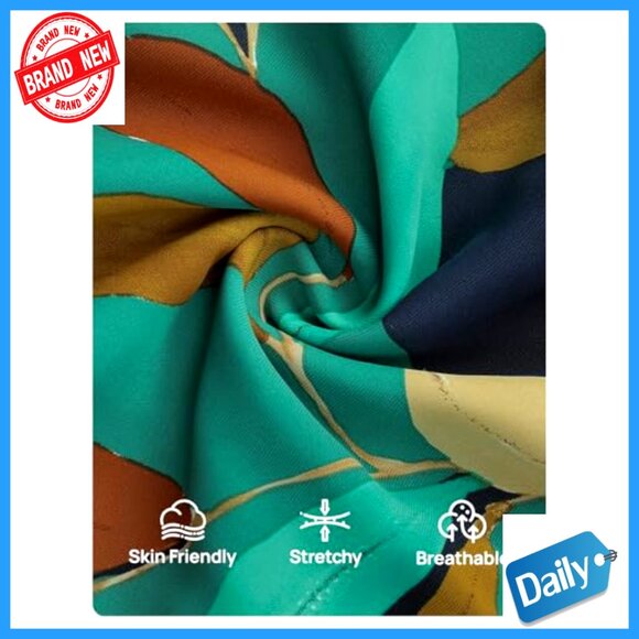 Long Sleeve Floral Mini Dress Boho V Neck A-Line Flowy Beach Vacation - Picture 6 of 7